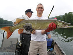 Mike with a healthy musky