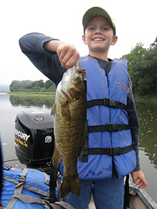 Steven and a smallmouth bass